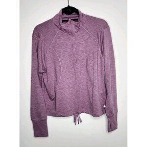 Apana Quarter Zip  Long Sleeve Purple Pullover Yoga Jacket Size L